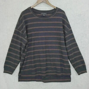 Anthropologie Sanctuary Womens Striped Long Sleeve Waffle Knit Top L 20PT